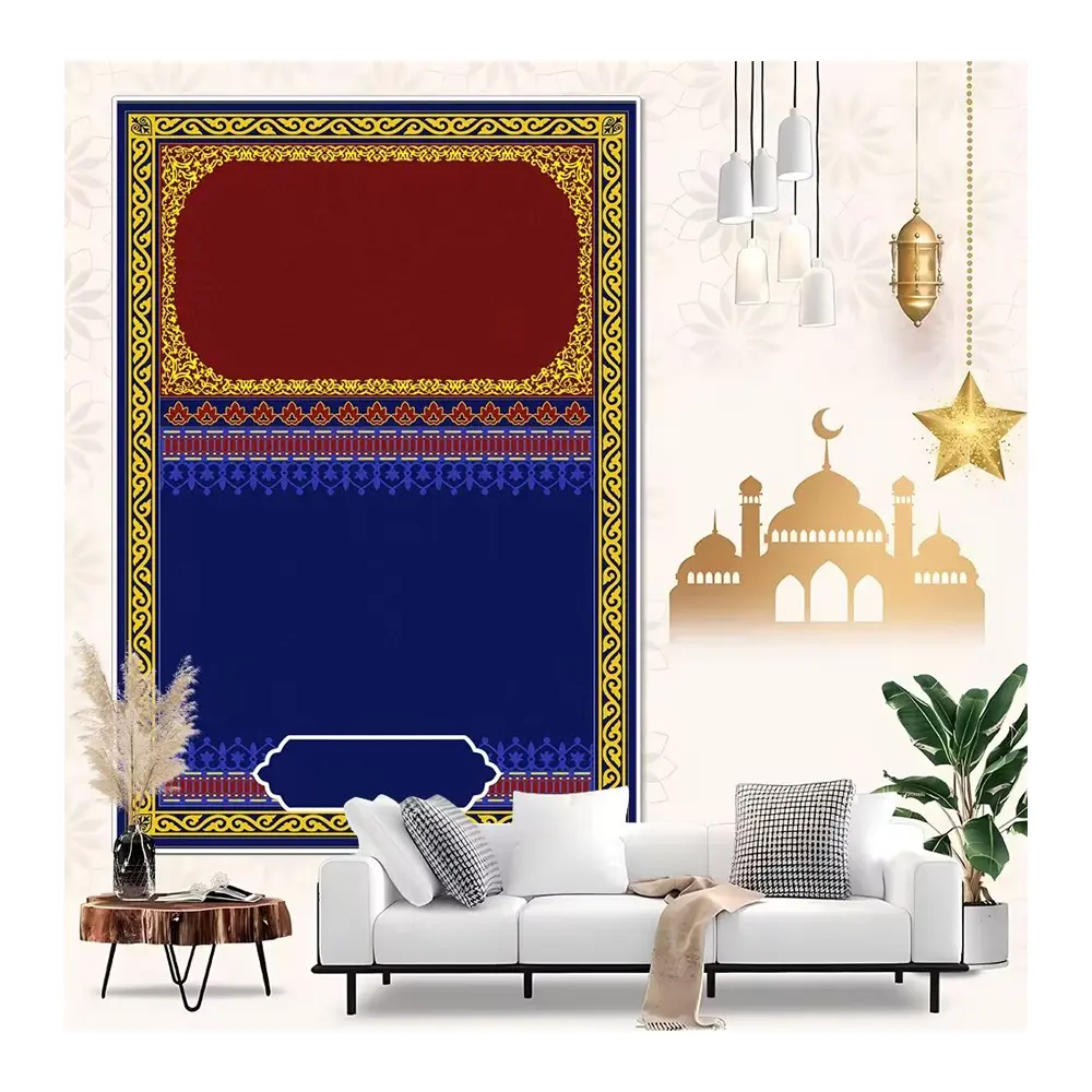 Роскошный персидский Молитвенный Ковер На Заказ Мусульманский Исламский Подарочный ковер, изготовленный в Китае, искусственный кашемир tpr для детей, женщин и мужчин