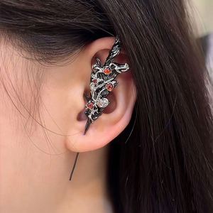 Pendientes de Oreja Estilo Vintage Oscuro con Plumas de Ángel y Demonio, Diamantes, Tipo Piercing, Gótico Punk, Joyería - Product Image 2