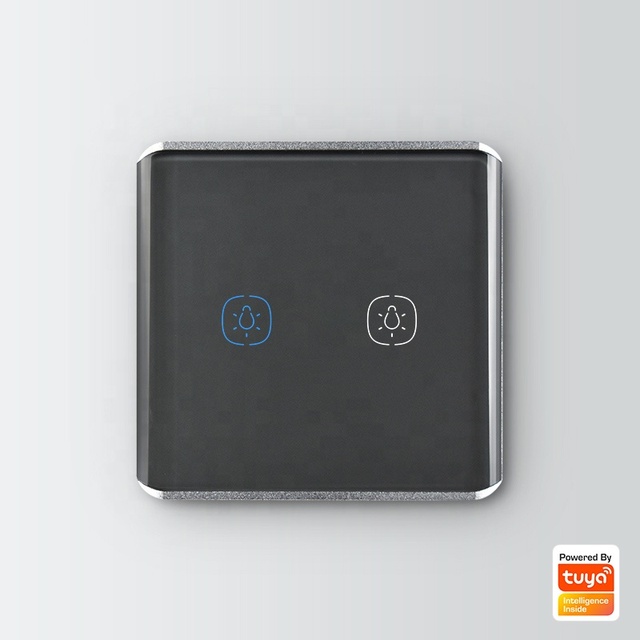 Alexa for Zigbee 3.0 Smart Life 16A Custom Light Switch Plate Touch No Neutral 2 Gang Wireless Switch