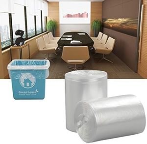Huamaohengchun 1.5 Gallon Clear Side Gusset Heat Seal Trash Bags with Custom Logo PE Material 220 Counts - Product Image 6