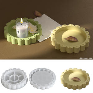 DIY Crystal Drop Glue Round <span class=keywords><strong>Palette</strong></span> Moule en silicone Outil à gâteau pour plaque de <span class=keywords><strong>ciment</strong></span> Emballé dans un <span class=keywords><strong>sac</strong></span> pour un rangement pratique - Product Image 2