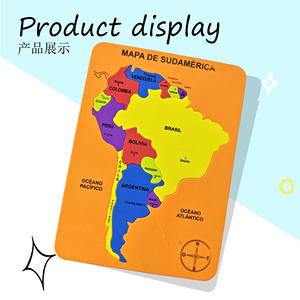 एवा जिगसॉ दक्षिण अमेरिका पहेली फोमा गेम मैप बच्चों को मान्यता और भूगोल मिलान कला के लिए शैक्षिक खिलौने - Product Image 2