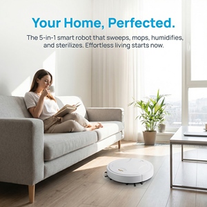 เครื่องดูดฝุ่นหุ่นยนต์อัจฉริยะสำหรับใช้ในบ้านพร้อมฟังก์ชั่นถูพื้น ขายส่งจากโรงงาน เครื่องใช้ไฟฟ้าขนาดเล็กสำหรับบ้าน - Product Image 5