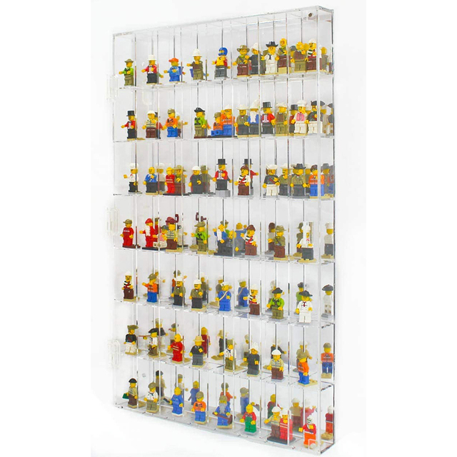 Transparent Wall Mounted Minifigure Display Case Multifunctional Acrylic Storage Case Acrylic Display Case for Toys
