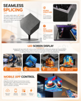 Écran LED publicitaire Muen Outdoor sur pied, taille personnalisée, affichage vidéo couleur, cube LED 640x640, écran LED magique