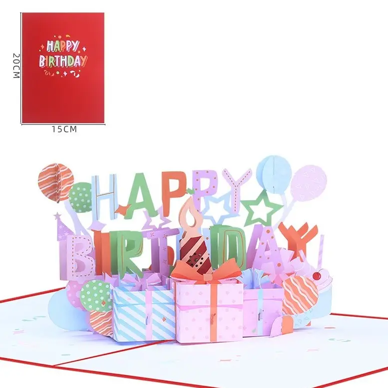 Der meistverkaufte umweltfreundliche Grußpop-up Geburtstagsgeschenk Geburtstagskarten mit Musik