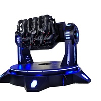 Silla Giratoria de 360° para Realidad Virtual NINED, Simulador de Vuelo Metálico, Compatible con Inglés, para Parques de Atracciones, Centros Comerciales y Deportes