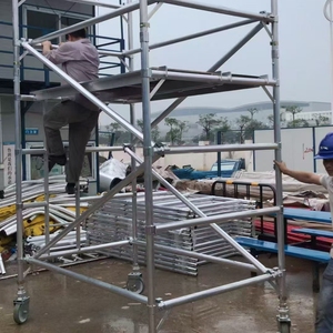 Taşınabilir Mobil İskele Kulesi Tekerlekli İskele Çalışma Platformu Merdiveni Bakım İçin - Product Image 6