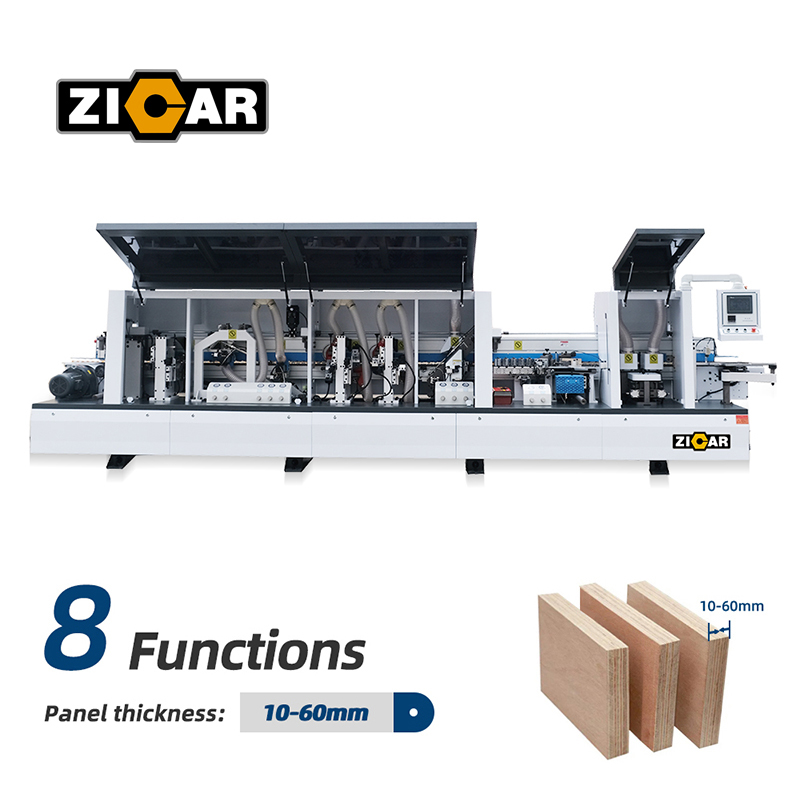 ZICAR 8 функция кромкооблицовочный древесины мебель производственная линия Кромкооблицовочный станок для изготовления мебели