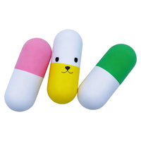 Balle anti-stress personnalisée en forme de pilule avec logo, en mousse PU, pour cadeaux promotionnels médicaux et pharmaceutiques