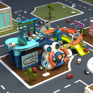 Jeu d'aventure pour enfants : Volant <span class=keywords><strong>de</strong></span> <span class=keywords><strong>voiture</strong></span> pour garçons, puzzle <span class=keywords><strong>de</strong></span> construction <span class=keywords><strong>de</strong></span> parking, circuit <span class=keywords><strong>de</strong></span> voitures, casse-tête - Product Image 5