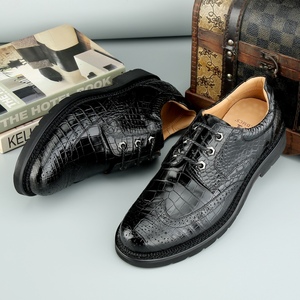 <b>Men</b>’s Business Casual Crocodile Leather Dress <b>Shoes</b> – Classic & Oxfords for Office, Work & Everyday Wear - Product Image 2
