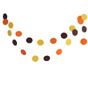 Guirlandes de bannières colorées pour fêtes, drapeaux en papier circulaires, décorations suspendues pour la remise des diplômes, le Nouvel An, le Ramadan, réutilisables, imperméables, pour l'intérieur - Product Image 3