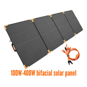 แผงโซลาร์เซลล์แบบพับได้สองด้าน 400W กันน้ำ IP67 แบบพกพา ผลิตจากโมโนคริสตัลไลน์ พร้อมหัวต่อ XT60 - Product Image 1