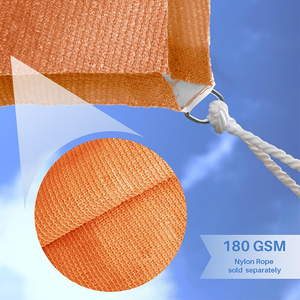 Voiles d'ombrage triangulaires en HDPE orange 3x3x3m <span class=keywords><strong>pour</strong></span> patio, jardin extérieur, <span class=keywords><strong>balcon</strong></span>, auvent, canopée - Product Image 3