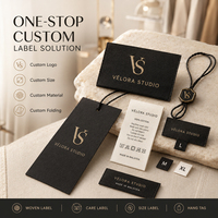 Étiquettes personnalisées avec logo pour marque de vêtements, avec impression de code QR et cordon, pour t-shirts, jeans, robes et vêtements d'extérieur
