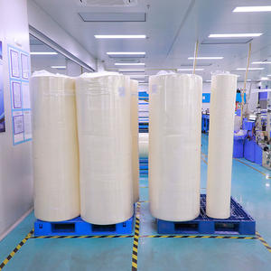 Rouleau de <span class=keywords><strong>tissu</strong></span> non tissé Spunlace en viscose, polyester, coton, bambou, lyocell, fibre végétale de banane, personnalisable en poids et en matière - Product Image 1