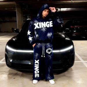 Conjunto de Dos Piezas para Hombre, Estilo Vintage, Tie Dye, Oversize, con Bordado Personalizado, Diseño Original, Ropa Deportiva, 2026 - Product Image 2