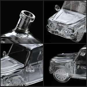 Décanteur à whisky en verre en forme de SUV, nouveauté en gros, bouteille à liqueur créative en forme de voiture avec bec verseur pour bar et cadeau, personnalisable - Product Image 2