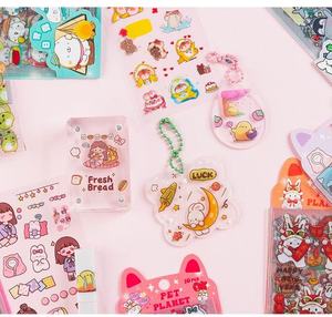 สติกเกอร์กันน้ำสำหรับเด็ก ลายการ์ตูนน่ารัก ซีรีส์ Pet Planet  วัสดุ PVC สำหรับตกแต่งสมุดบันทึก - Product Image 5