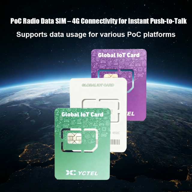 Anysecu Global Data Sim Card Custom Plan 4G IOT Card 180+ Countries for 4G PoC Radio Intecom Apk Zello/Real PTT/Gxin POC