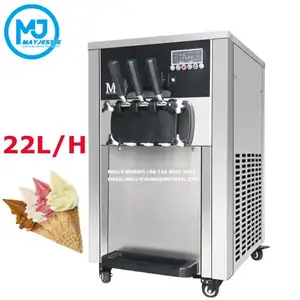 Preços automáticos Sabores Softy Mix Pó Industrial Comercial Soft 3 Nozzle Ice Cream Machine