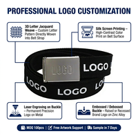 Ceinture en toile personnalisable avec logo, motif lettres imprimé, en nylon, pour hommes, vente en gros