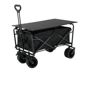 2025 katlanabilir aile vagon Camping siyah bej römork ile sıcak açık arabası tankı tekerlekler için kamp plaj bahçe programı - Product Image 5