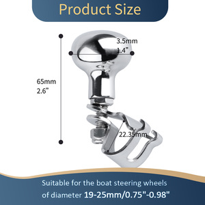 Volante de Barco de Acero Inoxidable con Bola de Asistencia, Control con una Sola Mano, Actualización de Hardware Marino - Product Image 3