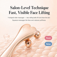 Rouleau de massage facial 4D, outil de soin de la peau, masseur portatif pour le corps, amincissant, lifting du visage, relaxation