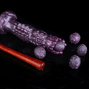 Hy Man Fantasy Monster Oviposition <b>Dildo</b> Soft Silicone Textured Adult Toy with Immersive Sensation OEM Available - Product Image 3