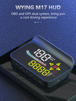 Top vente OBD2 GPS voiture affichage tête haute M17 multi-fonction universel pare-brise HUD température de l'eau horloge affichage Plug Play
