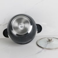 Couscoussier marocain antiadhésif en aluminium avec cuiseur vapeur
