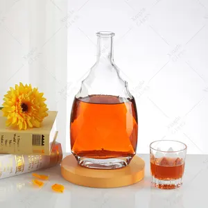 Customized Liquor Unique Shaped Clear 750Ml Xo Vodka Rum Glass Bottle Manufacturer For Wine With Cap