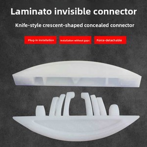 Conector Invisible Dos en Uno GQK GL0203, Plástico Industrial Moldeado, Parte Fija P14, Parte Extraíble P15, 45 Grados, Tipo Begonia Horn - Product Image 5