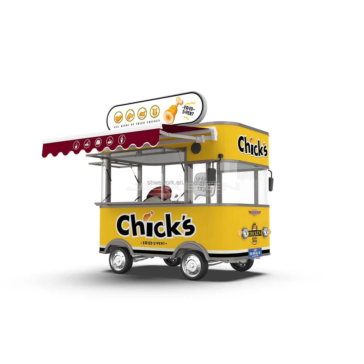 Wework nhà máy điện thực phẩm xe tải di động Snack xe để bán Ice Cream xe tải thực phẩm đường phố giỏ hàng