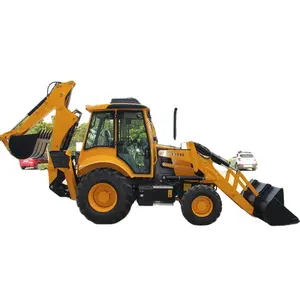 KAT merek 7.5Ton 4WD retrosnadora Backhoe WZ30-25 Loader dengan ROPS Cab PER-MCO pompa pilihan