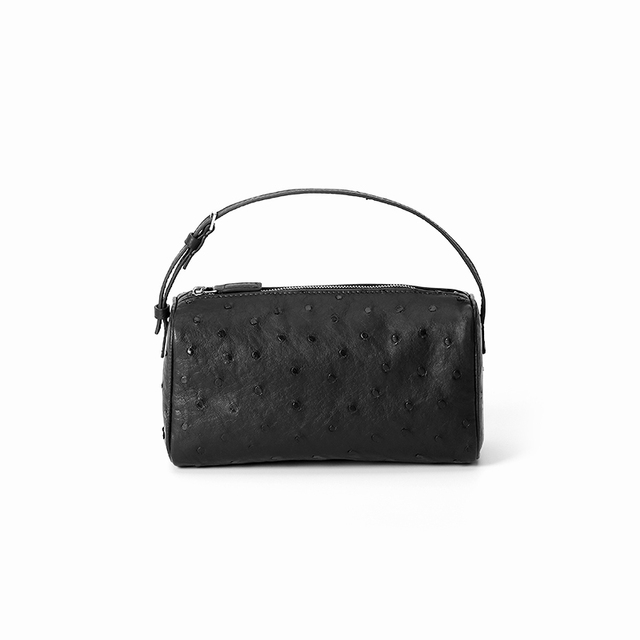 Factory Wholesale Ostrich Small Pencil case Leather Fashionable Women's Handbag