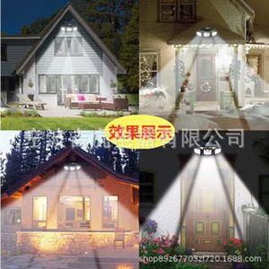 Solar Powered <b>LED</b> Three Head Wall Lamp 283mm With Motion Sensor Outdoor Waterproof Street Light - Product Image 2