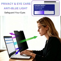Filter Privasi Magnetik Nano Suction Adsorption untuk MacBook Pro M2 13.3" 2022 A2338 Layar Anti Spy 2 Arah
