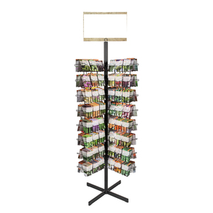 Moderno Exhibidor Giratorio de Semillas para Minoristas, con Capacidad para 2000 Paquetes, Organizador de Acero para Exhibición en Tiendas de Vegetales, Hierbas y <span class=keywords><strong>Flores</strong></span> Variadas - Product Image 1