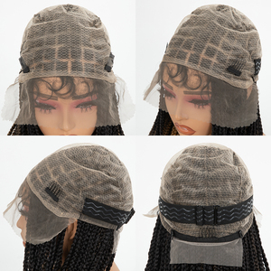 Bán Buôn Đầy Đủ Ren Phía Trước Knotless Hộp Bện Tóc Giả Handmade Cornrow Tóc Tổng Hợp Hộp Bện Phi Bện Đầy Đủ Ren Tóc Giả - Product Image 2