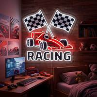 Enseigne néon LED personnalisée avec carte du circuit de Monaco, design gratuit du fabricant, pour la décoration de garage et de bar, enseignes néon LED sur mesure