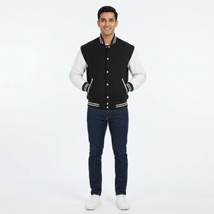 Veste universitaire pour hommes, vêtements d'extérieur tendance pour la vie urbaine et les looks modernes décontractés, veste de baseball pour hommes - Product Image 1