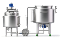 Cuve de mélange à double enveloppe de 2000 L de qualité alimentaire pour le conditionnement de boissons