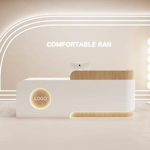 Mostrador de Recepción Moderno y Sencillo Personalizado 2025 para Pequeños Negocios, Tiendas, Caja Registradora, Pintura de Alta Calidad, Salón de Belleza, Consultorio - Product Image 2