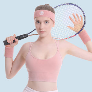 Wrist Protection Sweat Absorption Sports Fitness Yoga Breathable Cotton Towel Wrist Band Headband Sweatband - Product Image 5