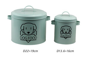BX alta qualidade redondo metal armazenamento pode pet dog food storage container - Product Image 3