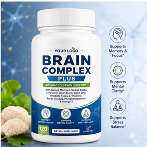 120 Capsules Brain Complex Plus – Mélange Nootropique Multi-Plantes pour la Mémoire, la Concentration, la Clarté Mentale <span class=keywords><strong>et</strong></span> <span class=keywords><strong>l</strong></span>'Équilibre Sain du Stress Quotidien - Product Image 2