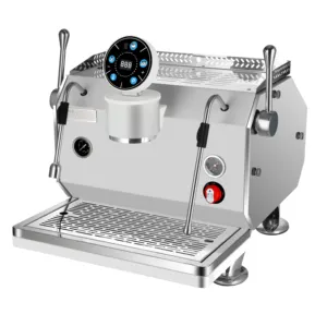 เครื่องชงกาแฟกึ่งอัตโนมัติเครื่องชงกาแฟแบบกลุ่มเดียวควบคุมแบบสัมผัสเครื่องชงกาแฟเชิงพาณิชย์